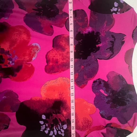 CLARA SUNWOO Pink and Purple Floral Tunic, 1X, Like new condition - Picture 3 of 7